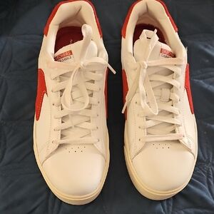 Skechers Women's White and Red Sneakers